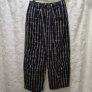 BDG Urban Outfitters Charlie Gingham Utility Pants Black White Cinch Back Medium